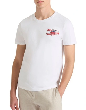 Lobster Logo Tee in White
