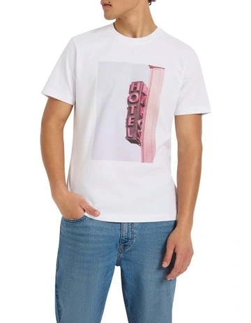 Hotel Motel Tee in White