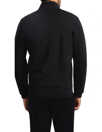 Neo Zip Through Sweater in Black