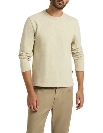 Buffalo Cotton Slub Top in Cement
