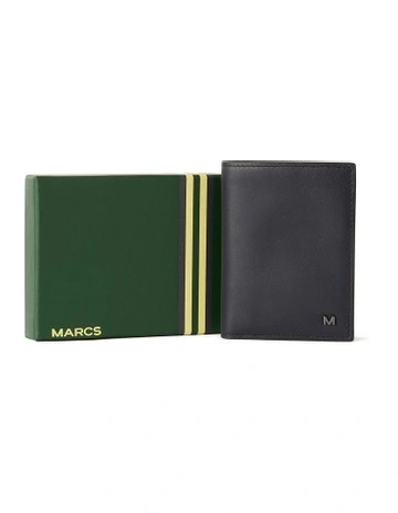 Hayden Leather Bi fold Wallet in Ink