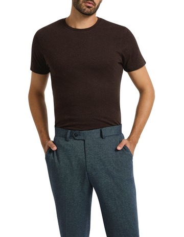Brando Crew Neck T-shirt in Chocolate