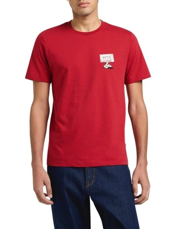 Tape A Minute Tee in Red