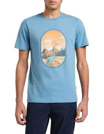 Let's Set Trail Tee in Captains Blue
