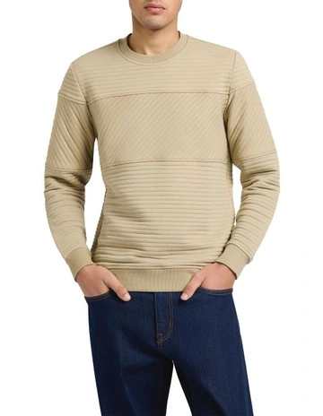 Helme Crew Neck Sweater in Spray Green