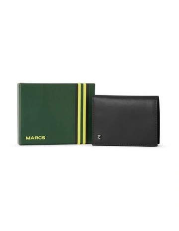 Hayden Leather Bi-fold Wallet in Black