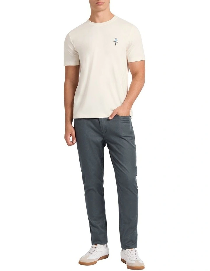 Wing It Embroidery Tee in Cream image 3