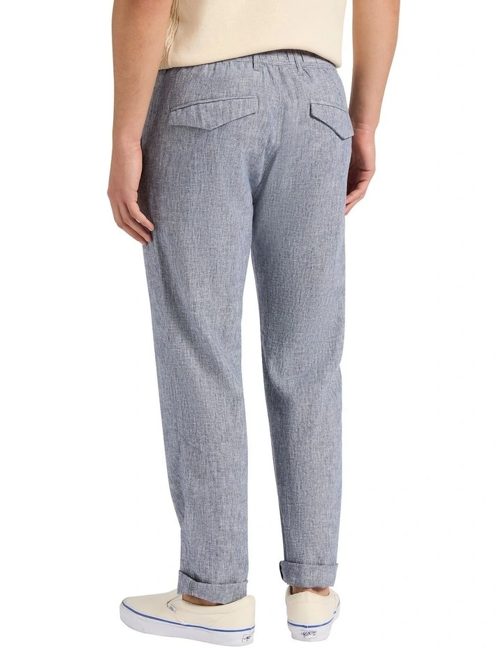Tobias Linen Pant in Navy Stripe image 3