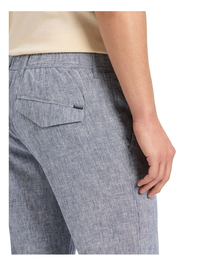 Tobias Linen Pant in Navy Stripe image 4