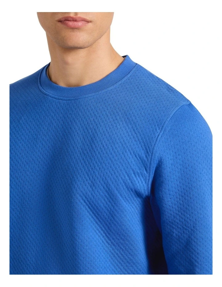 Bingley Textured Sweat in Cobalt Blue image 3