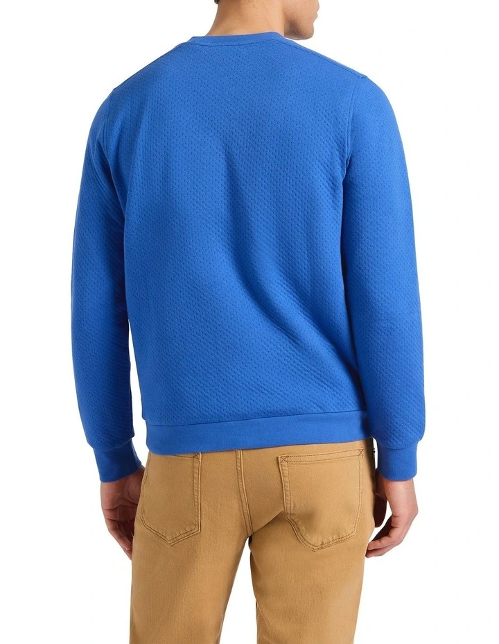 Bingley Textured Sweat in Cobalt Blue image 4