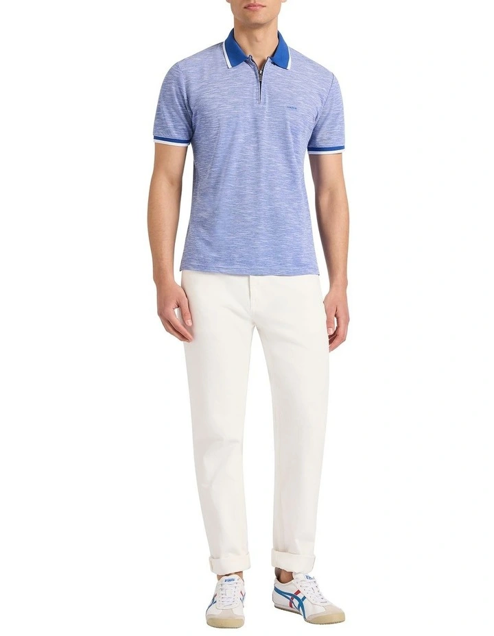 Robert Mercerised Cotton Polo in Cobalt Blue image 1