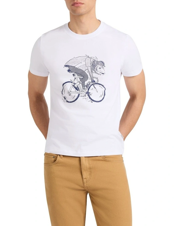 Toad Less Travelled By Tee in White image 2