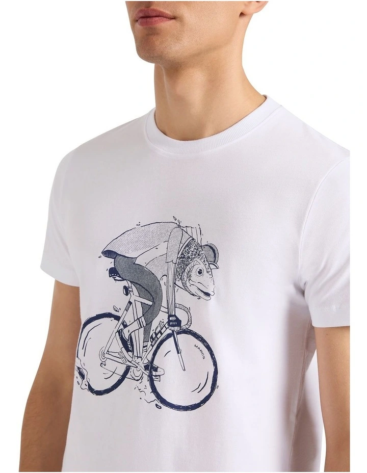 Toad Less Travelled By Tee in White image 3