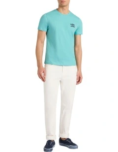 Fish Impressions Tee in Teal Green