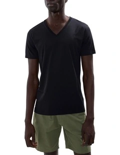 Arnie Pima Cotton Tee in Black