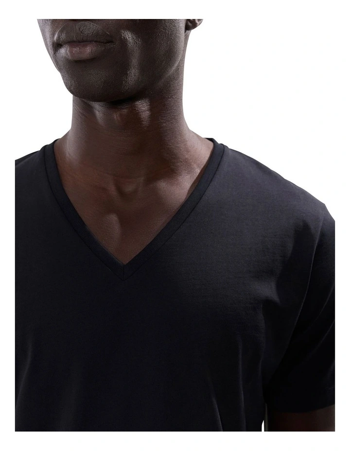 Arnie Pima Cotton Tee in Black image 3