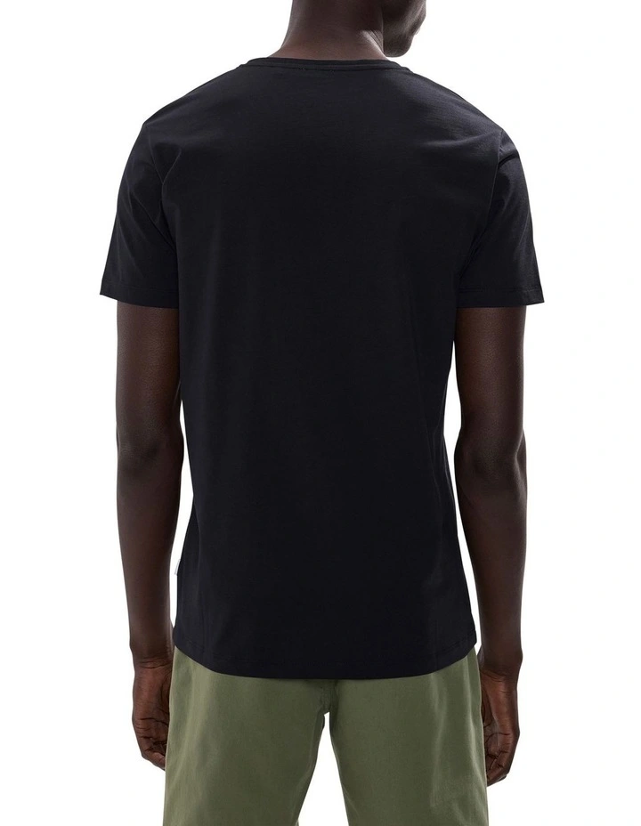 Arnie Pima Cotton Tee in Black image 4