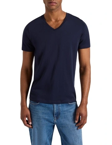 Arnie Pima Cotton Tee in Navy