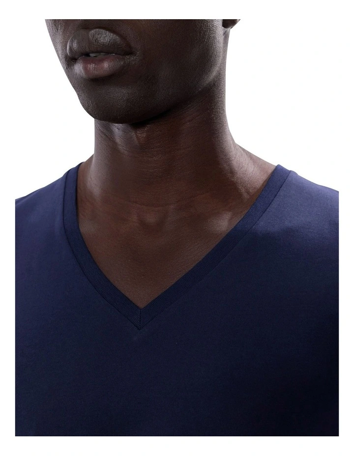 Arnie Pima Cotton Tee in Navy image 3