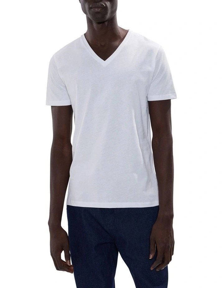 Arnie Pima Cotton Tee in White image 1