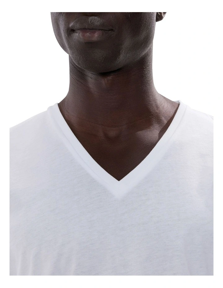 Arnie Pima Cotton Tee in White image 3
