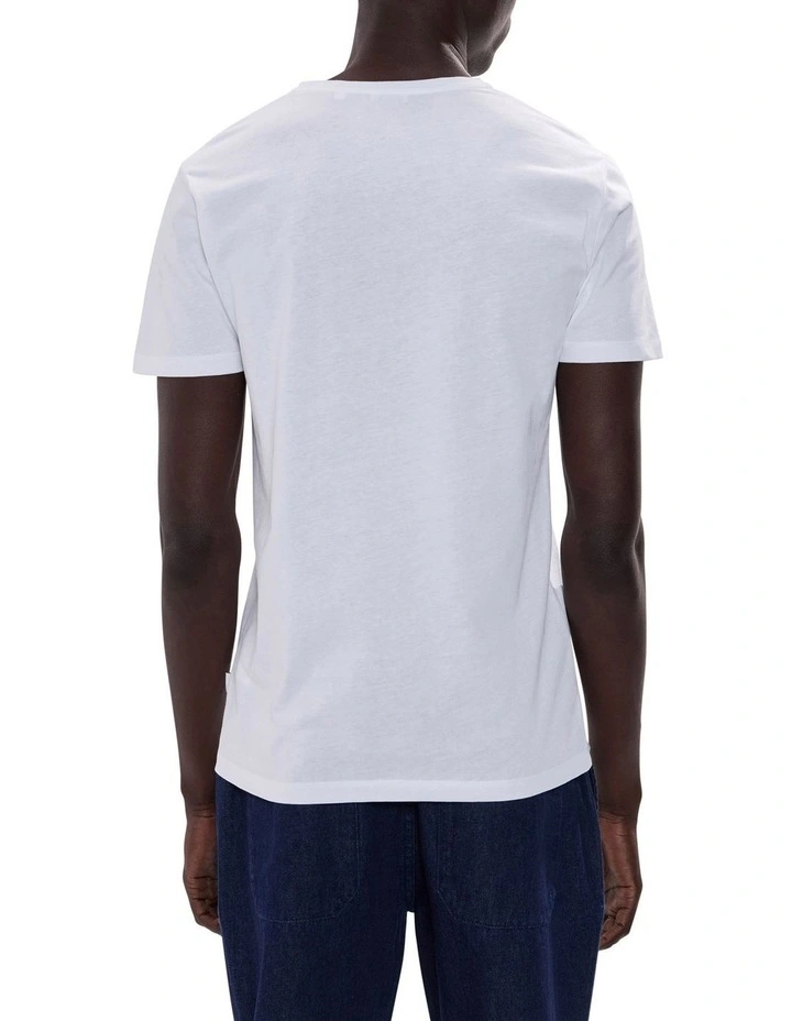 Arnie Pima Cotton Tee in White image 4