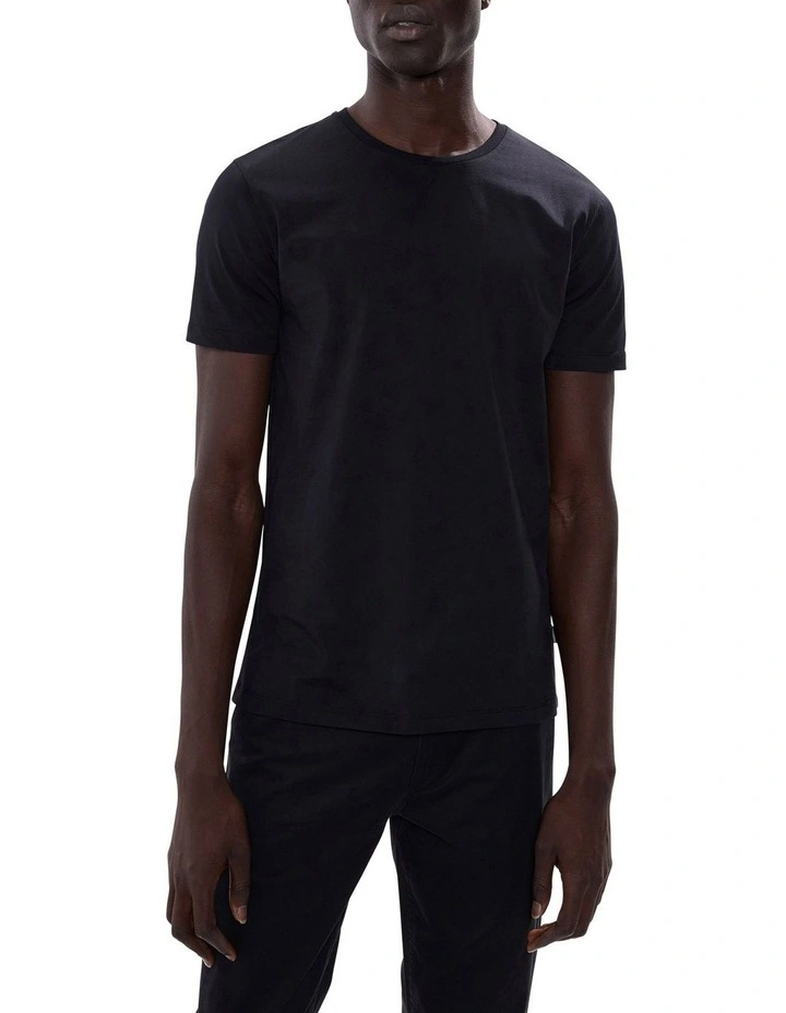 Brando Pima Cotton Tee in Black image 1