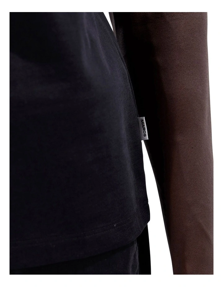 Brando Pima Cotton Tee in Black image 3