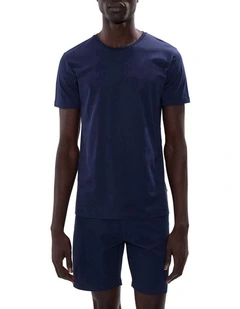 Brando Pima Cotton Tee in Navy