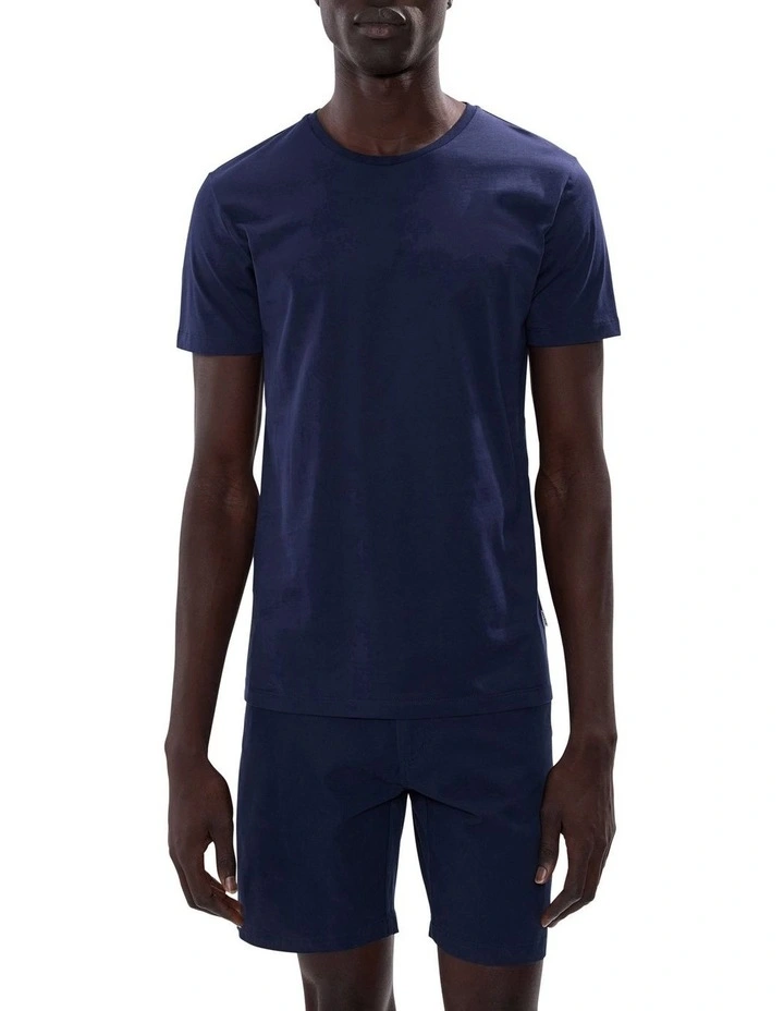 Brando Pima Cotton Tee in Navy image 1