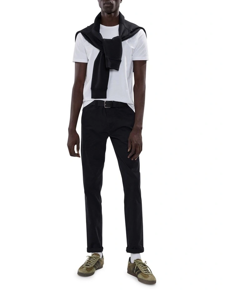 Brando Pima Cotton Tee in White image 2