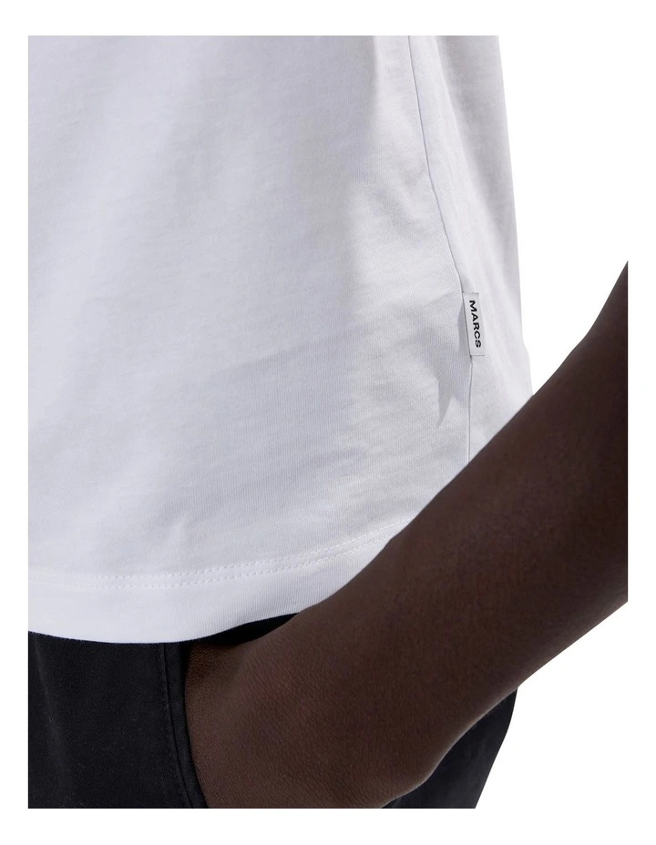 Brando Pima Cotton Tee in White image 3