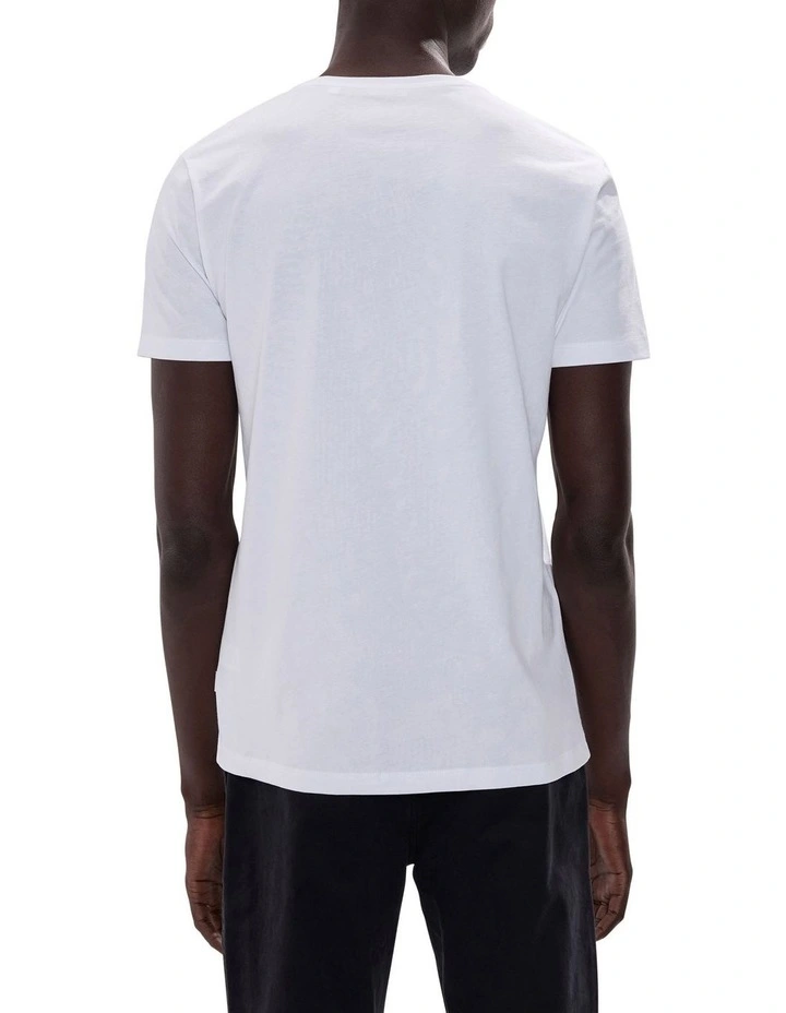 Brando Pima Cotton Tee in White image 4