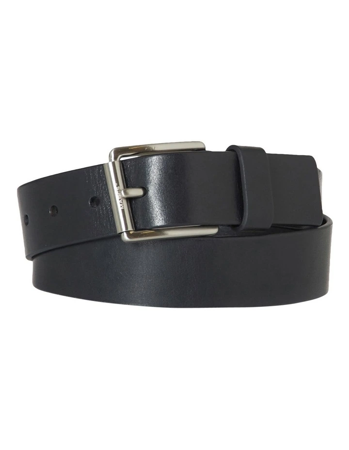 Branson Leather Jeans Belt in Black image 1