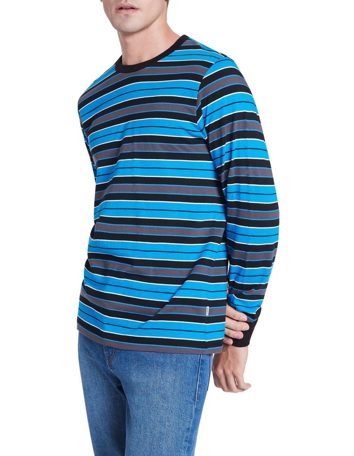 Grafton Stripe Tee Acid Blue