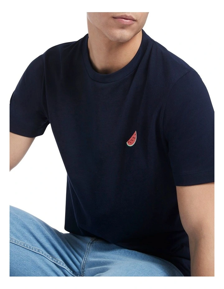 One In A Melon Tee in Navy image 4