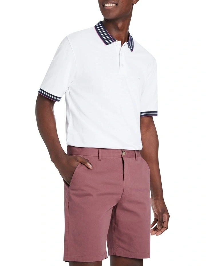 Feller Pique Polo in White image 1