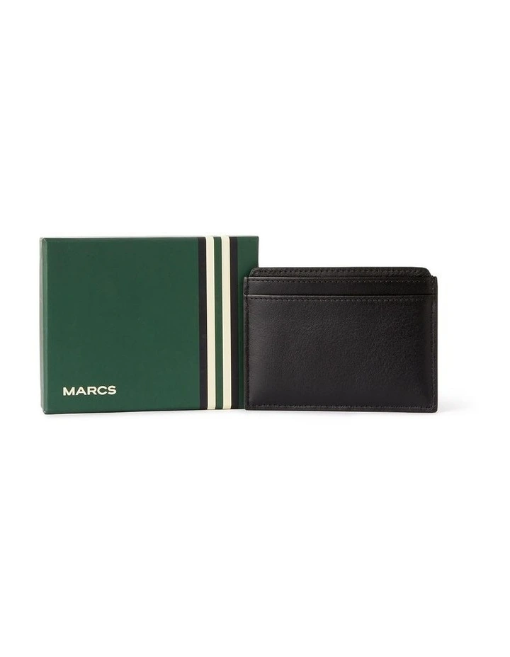 Madden Leather Card Holder in Black image 2