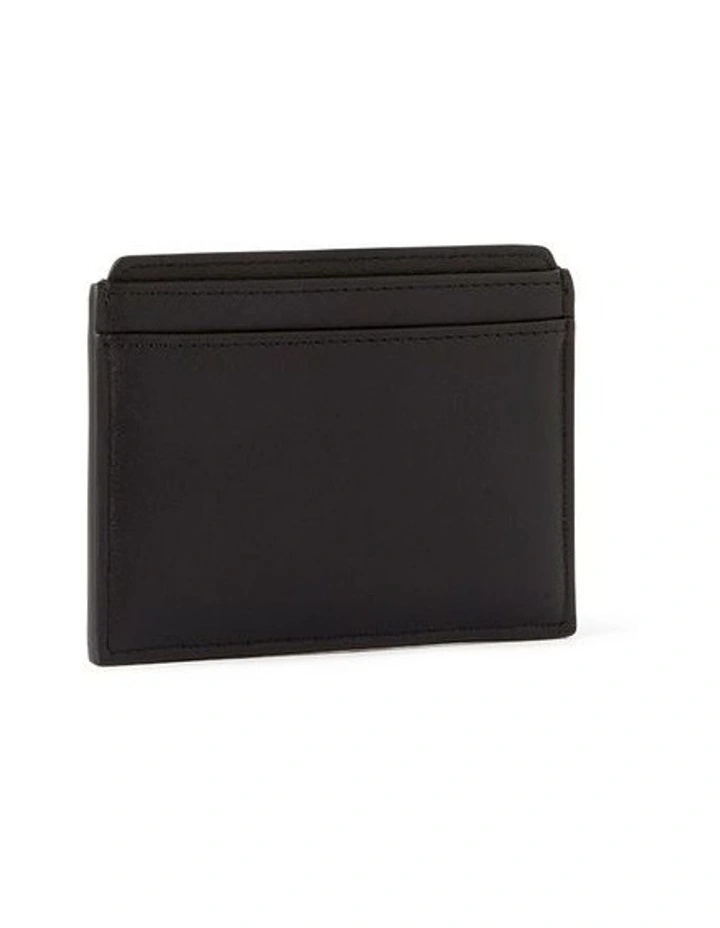 Madden Leather Card Holder in Black image 3