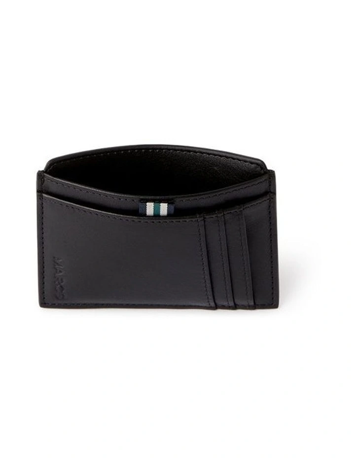 Madden Leather Card Holder in Black image 4