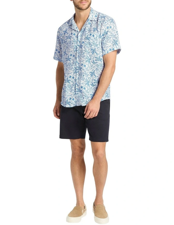 Pina Colada Short Sleeve Shirt in White Multi image 2