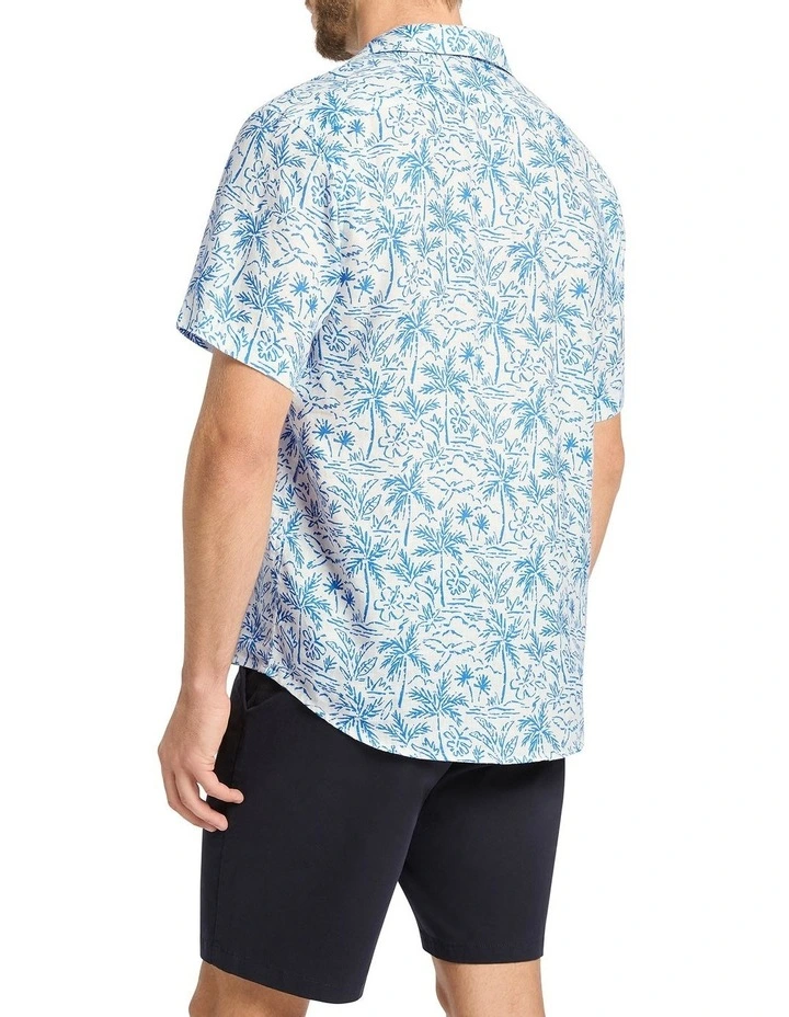 Pina Colada Short Sleeve Shirt in White Multi image 3