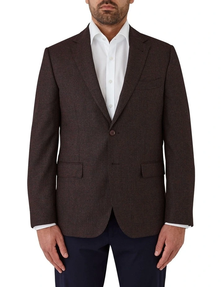 Angelo Tailored Fit Sports Jacket in Bordeaux image 1