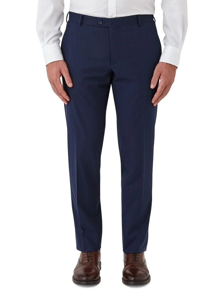 Fabio Tailored Fit Trousers in Blue image 1