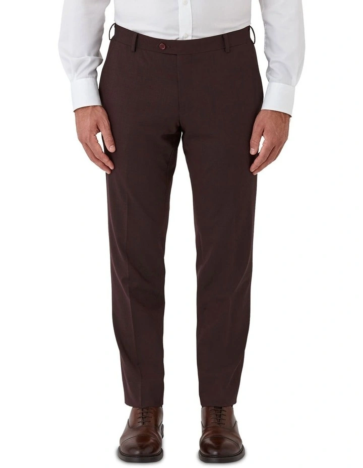 Fabio Tailored Fit Trousers in Bordeaux image 1