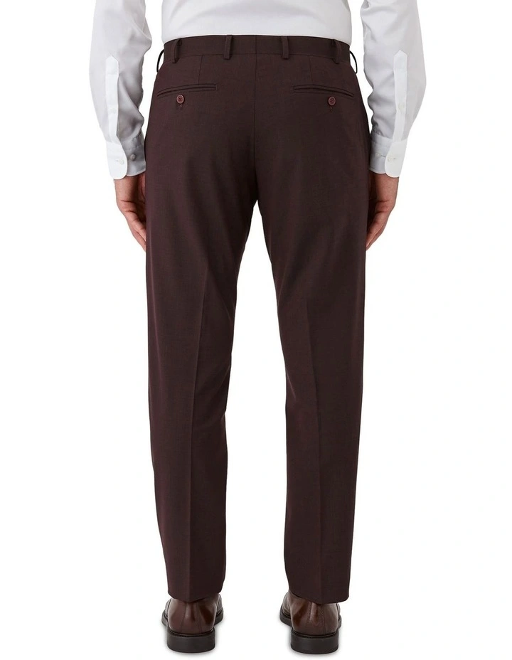 Fabio Tailored Fit Trousers in Bordeaux image 2