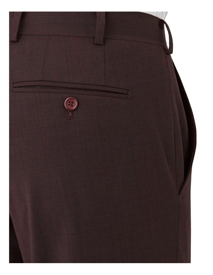 Fabio Tailored Fit Trousers in Bordeaux image 4