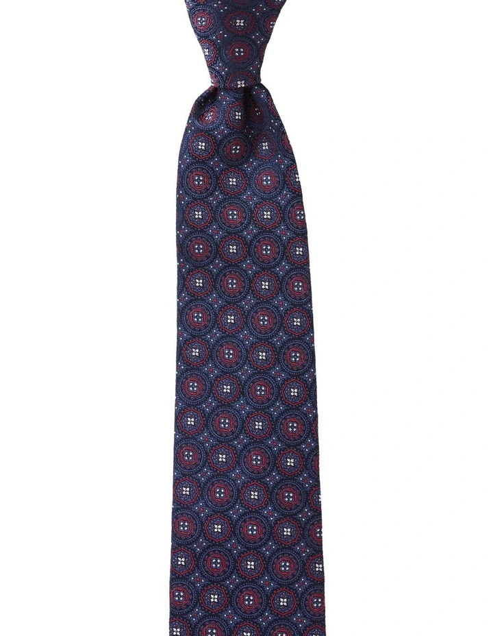 Piastrella Foulard Silk Tie in Red image 1