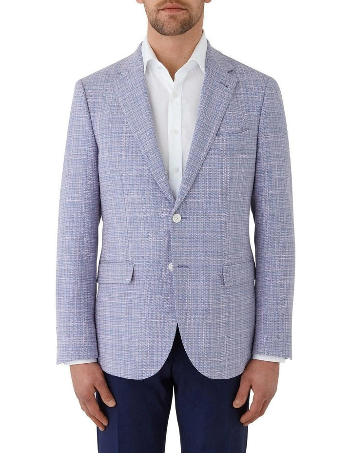 Angelo Tailored Fit Sports Blazer in Purple image 1